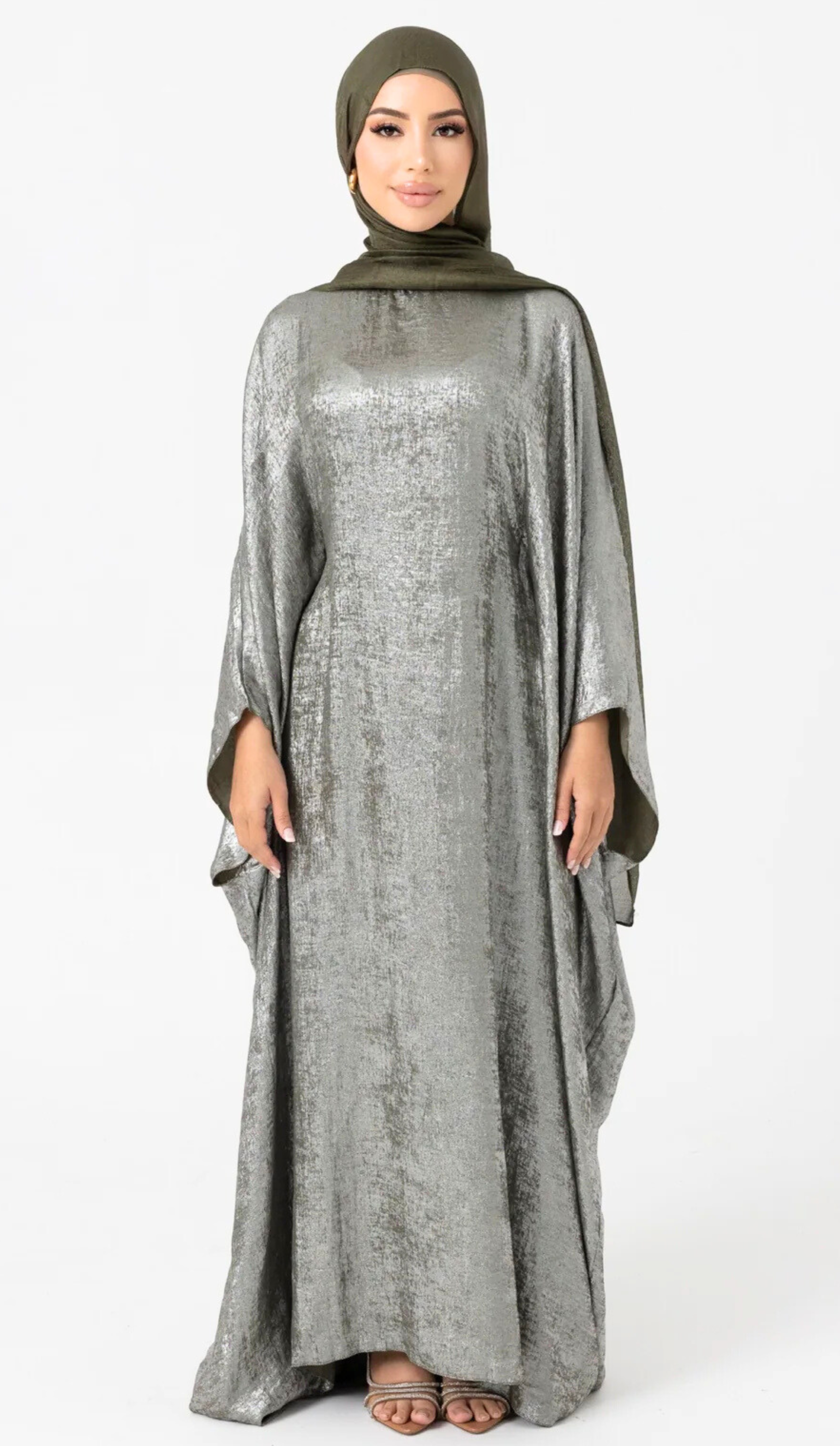 METALLIC BUTTERFLY ABAYA