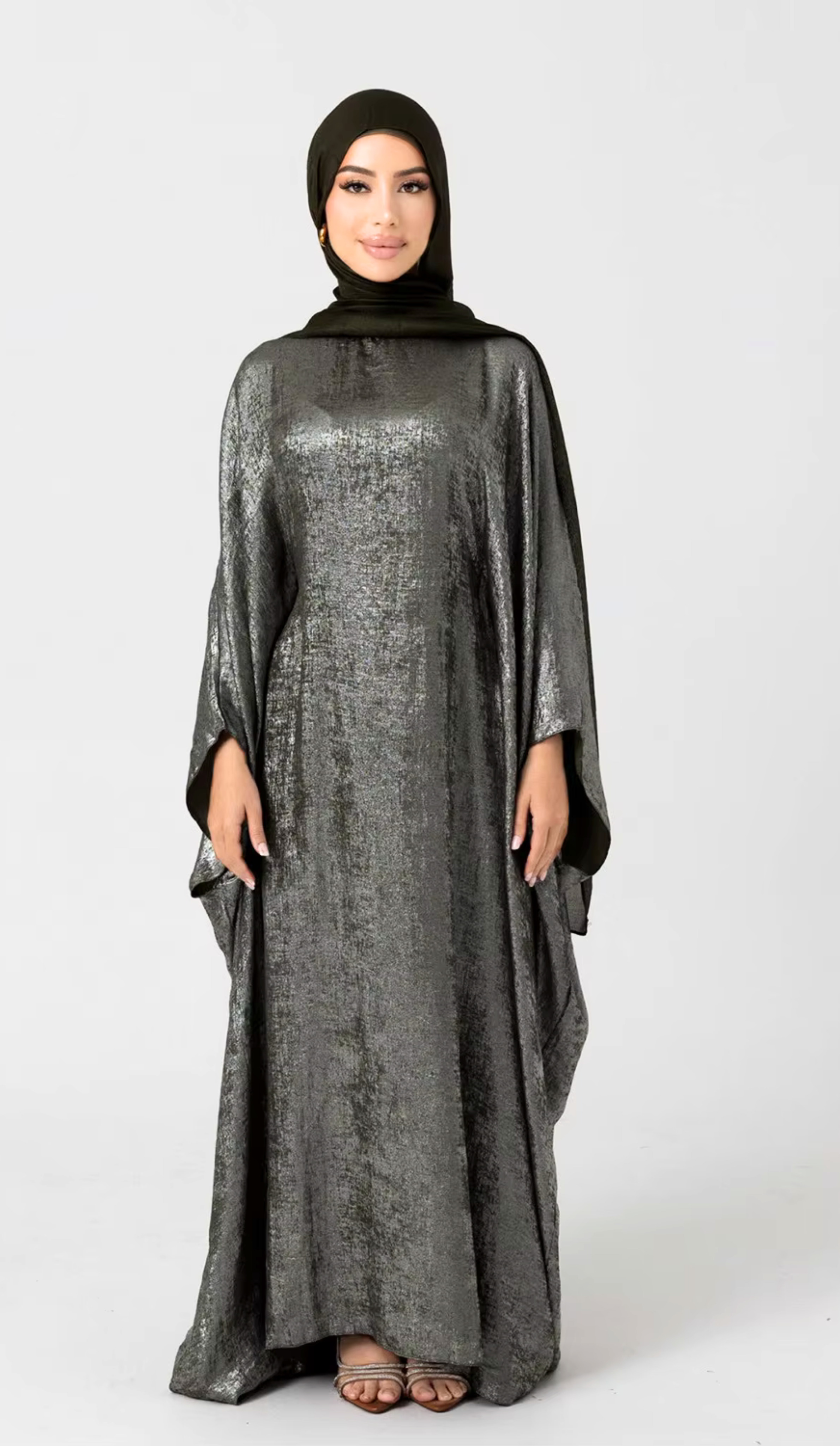 METALLIC BUTTERFLY ABAYA