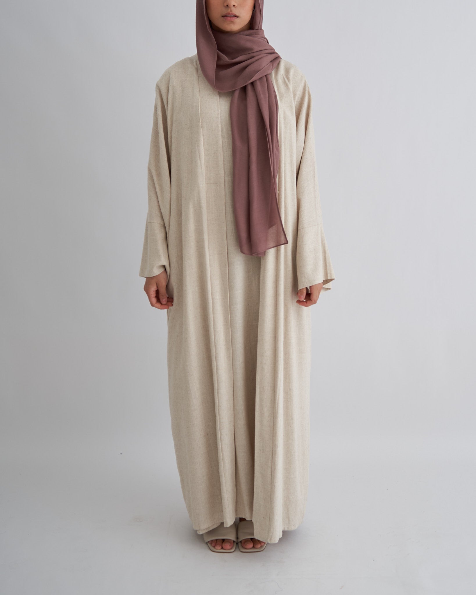 2-teiliges Aya Abaya-Set - Sand