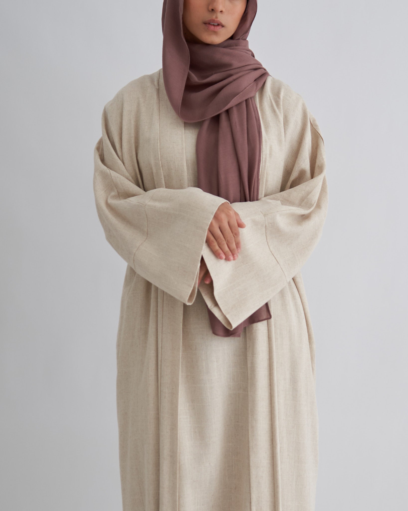 2-teiliges Aya Abaya-Set - Sand