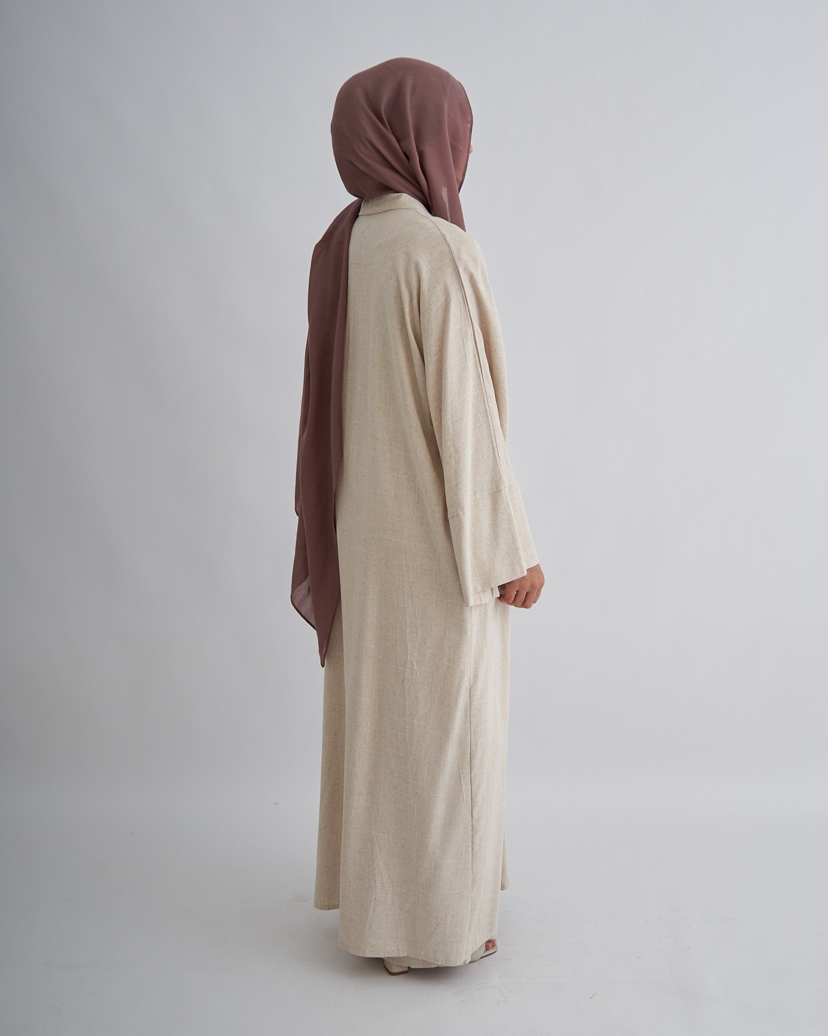 2PC Aya Abaya Set - Sand