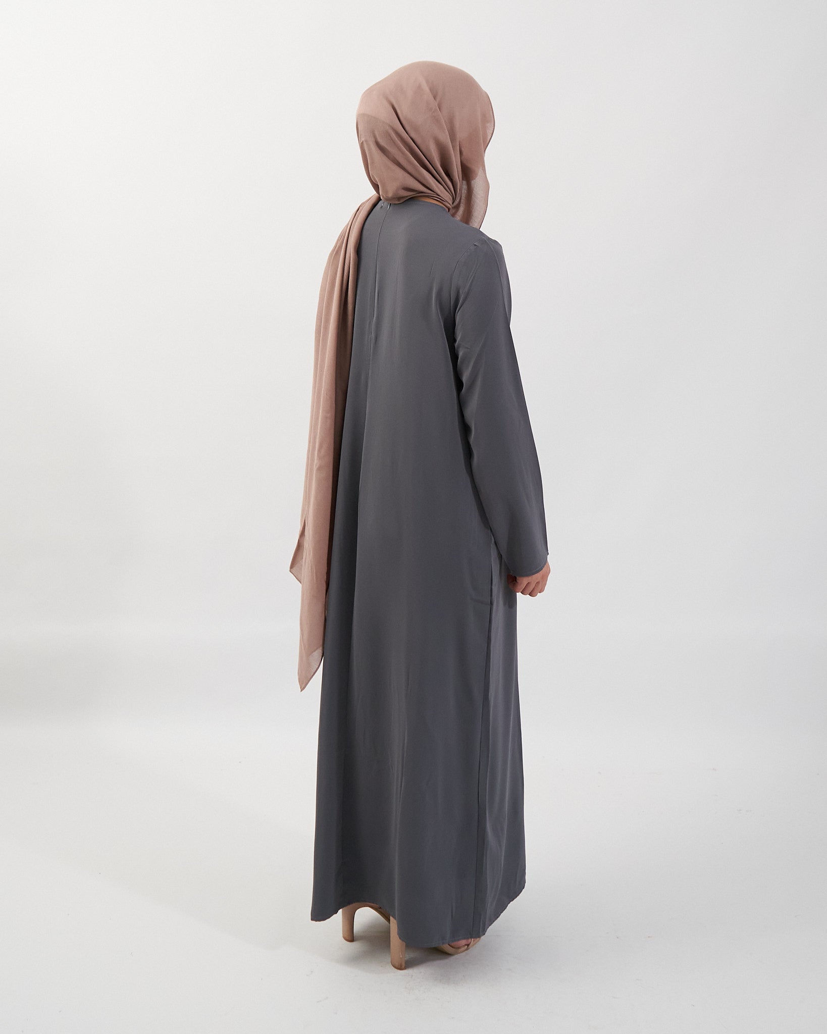 Essential Abaya with Pockets - Grey