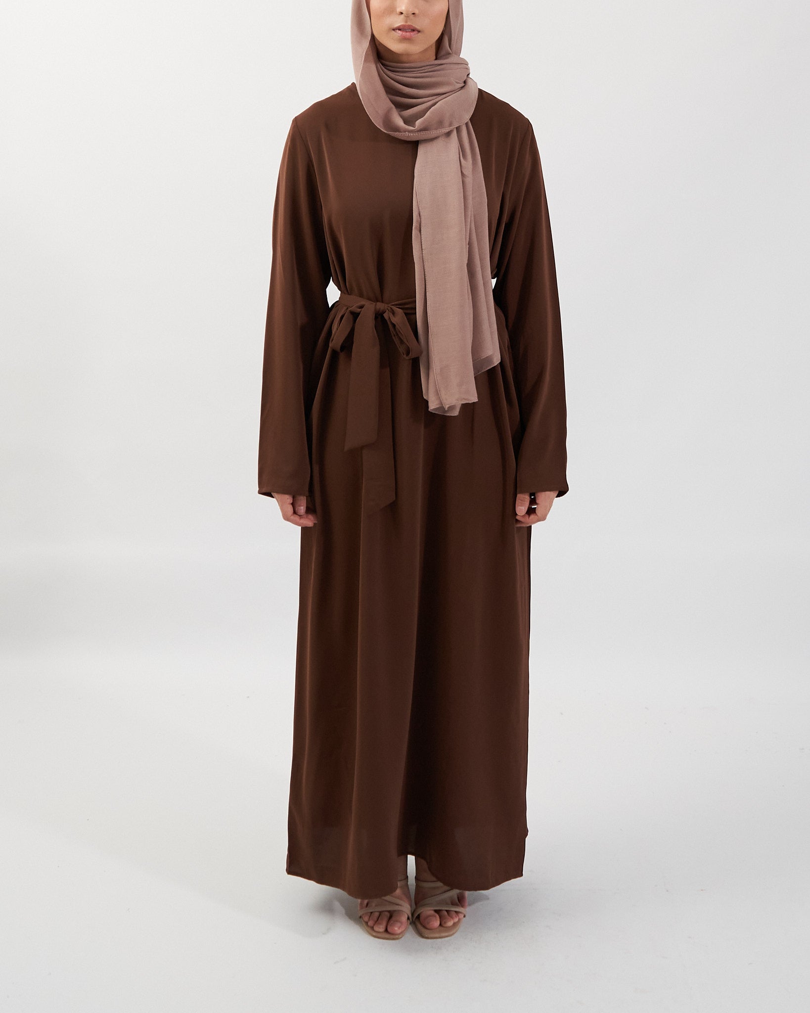 Essential Abaya mit Taschen - Kaffee