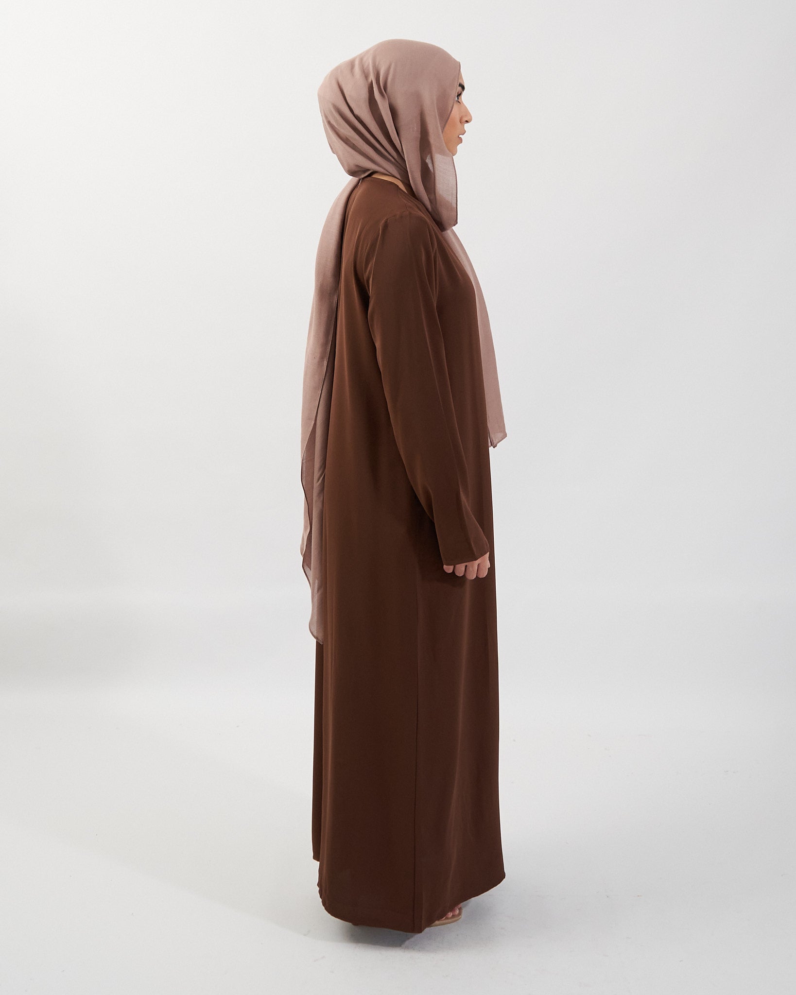 Essential Abaya mit Taschen - Kaffee