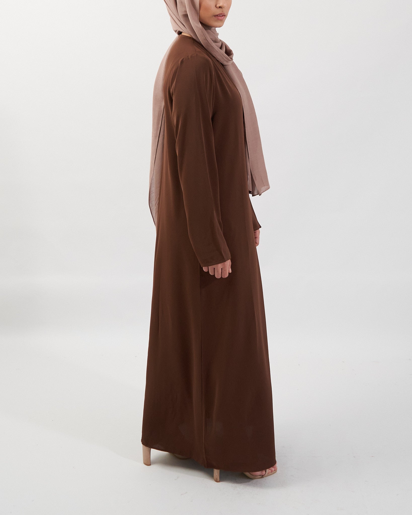 Essential Abaya mit Taschen - Kaffee