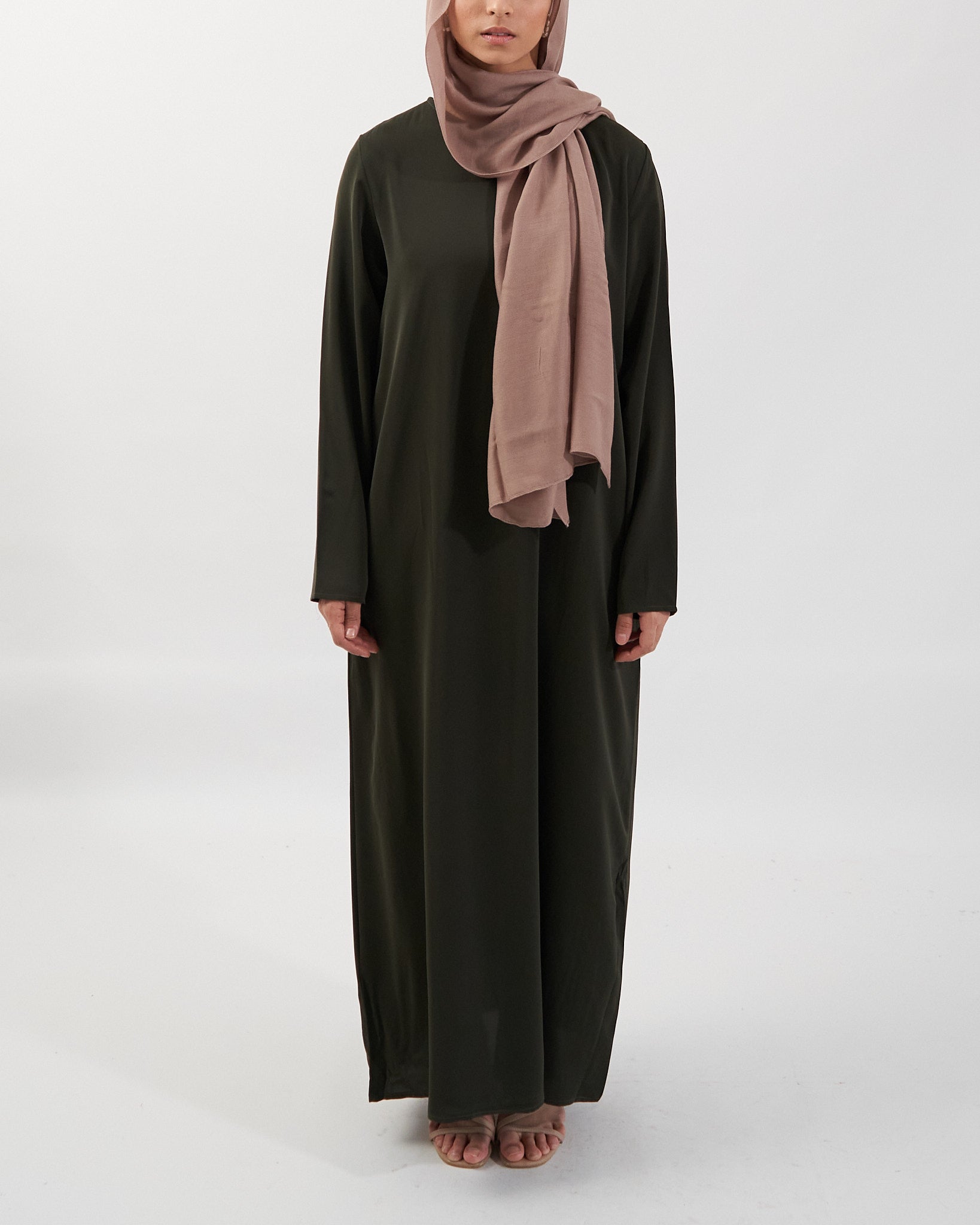 Essential Abaya mit Taschen - Khaki