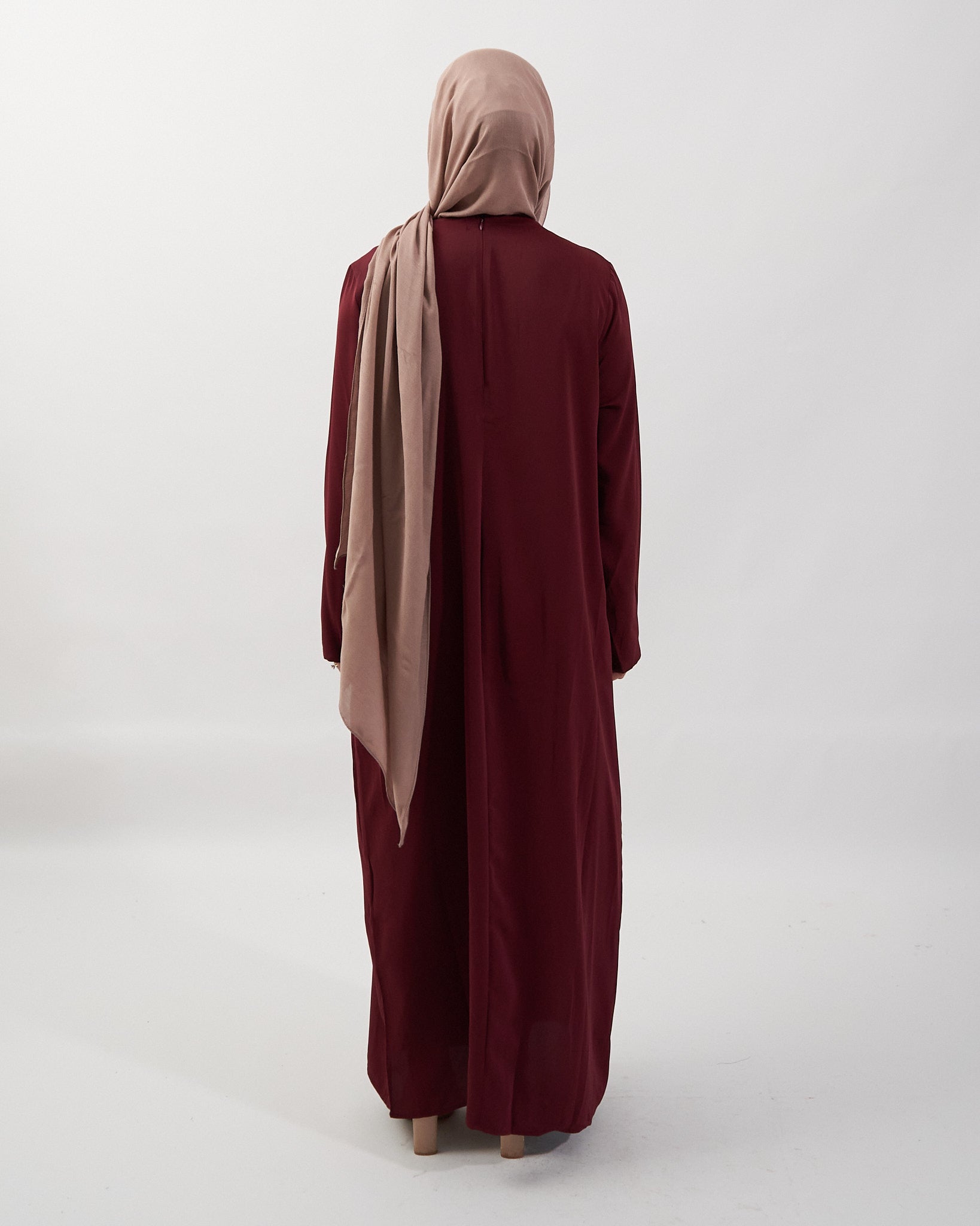 Essential Abaya mit Taschen - Kastanienbraun