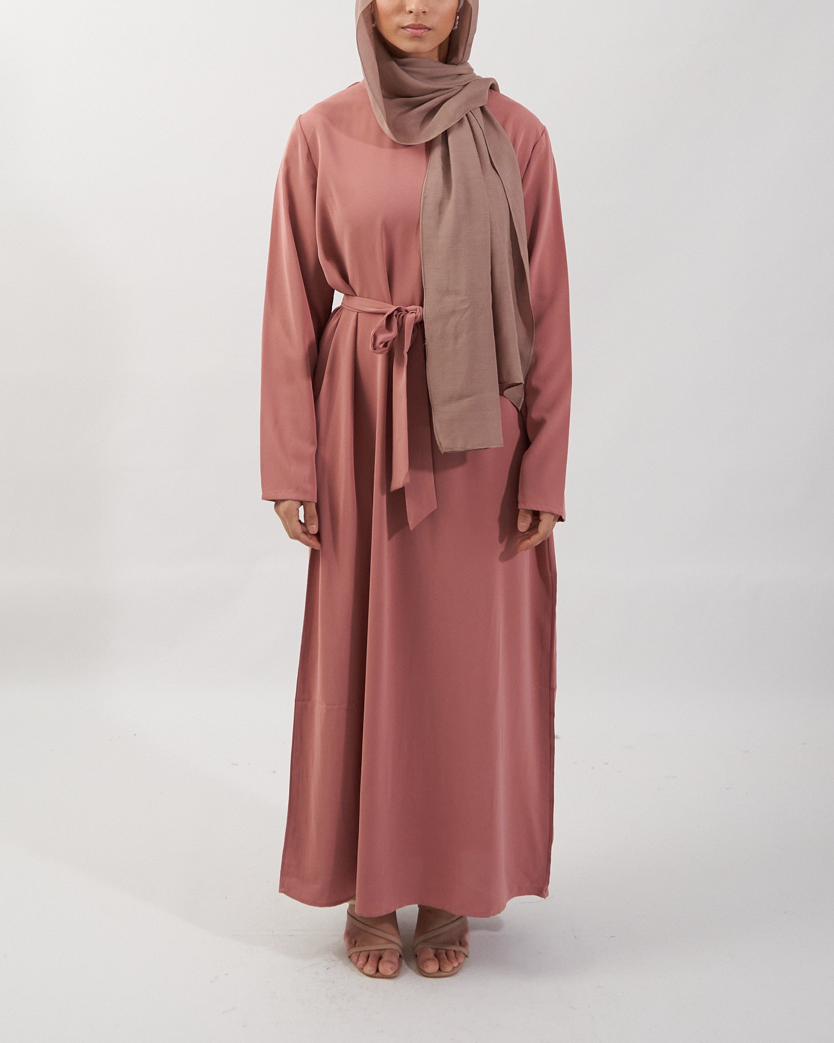 Essential Abaya mit Taschen - Rosa