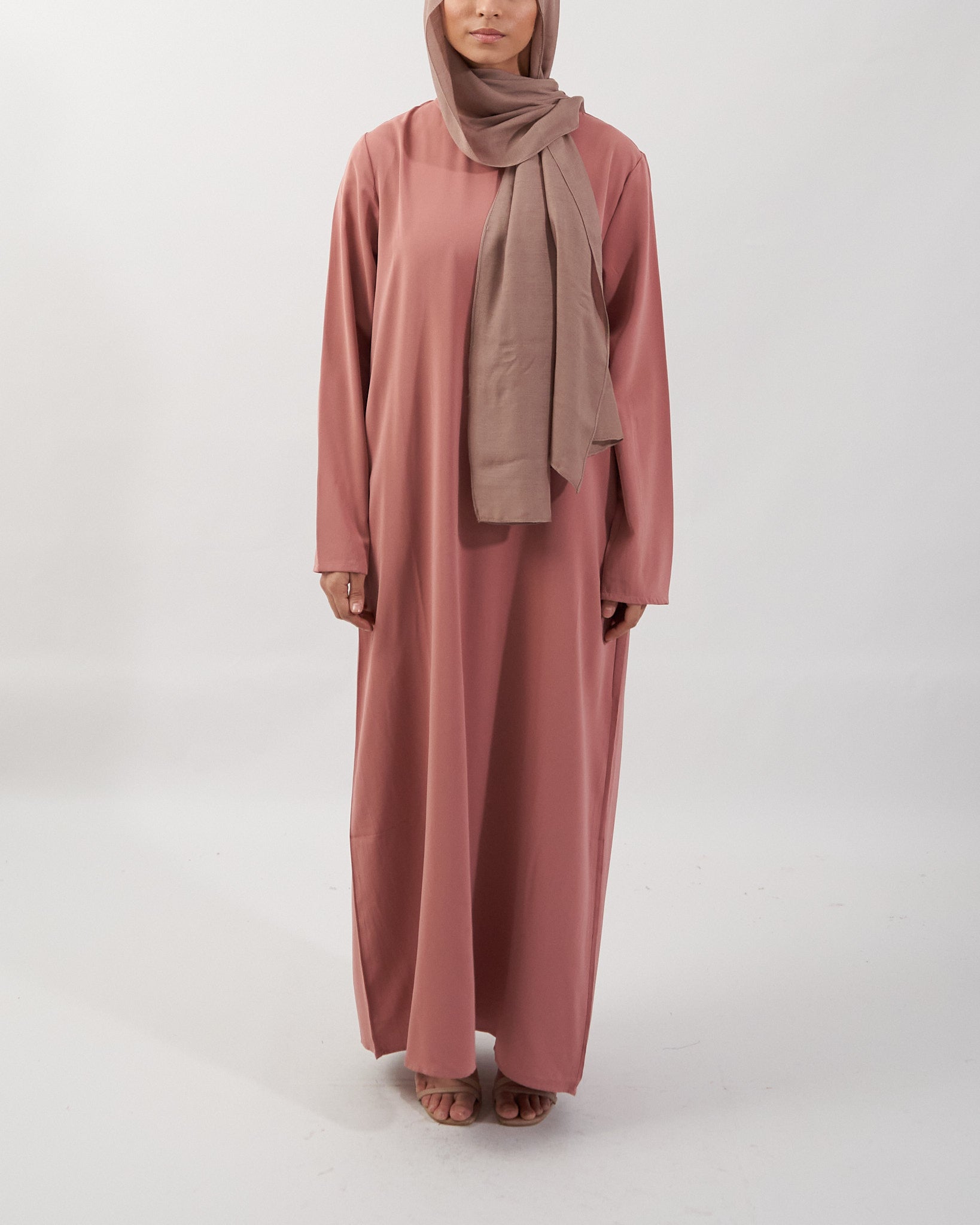 Essential Abaya mit Taschen - Rosa