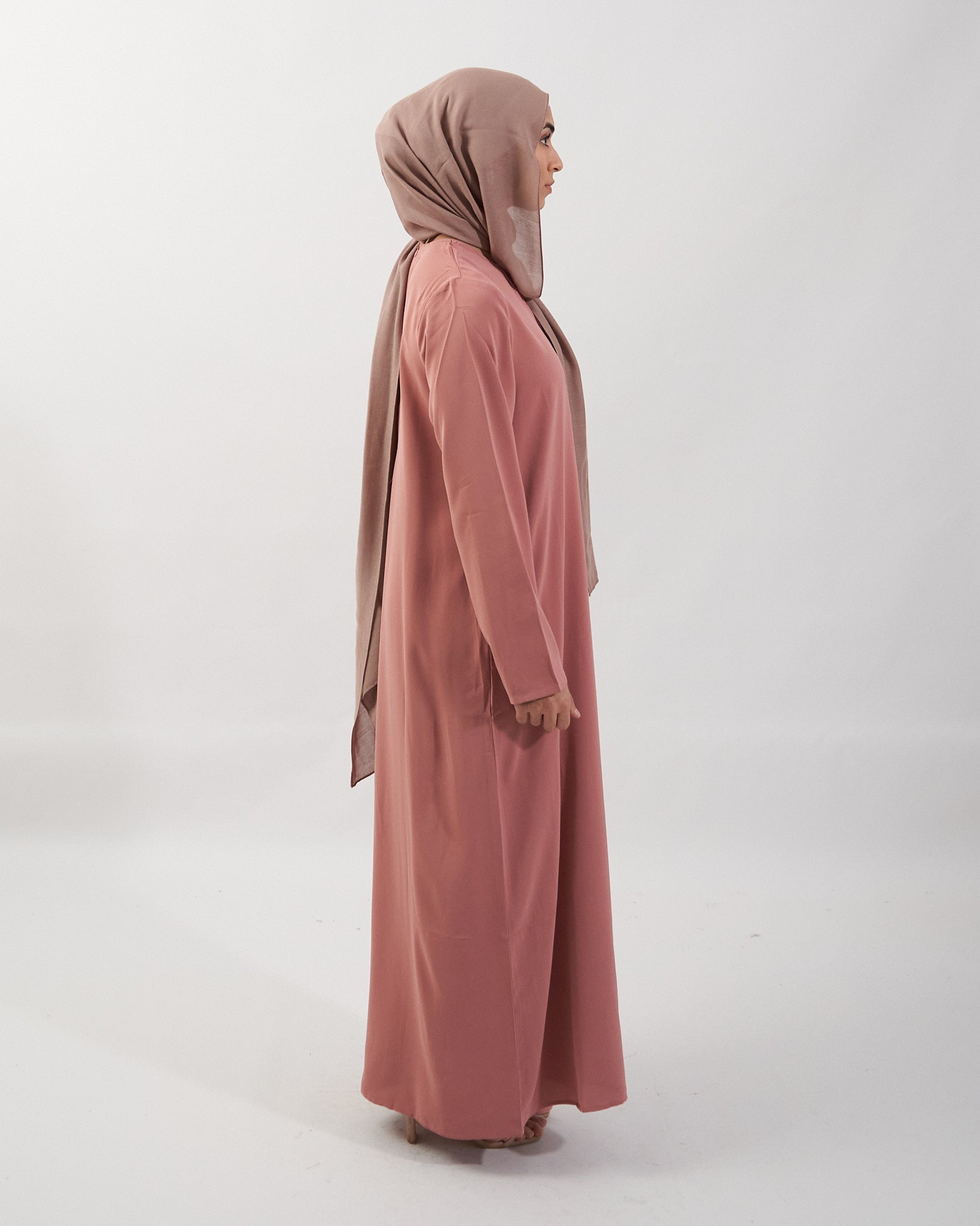 Essential Abaya with Pockets - Pink