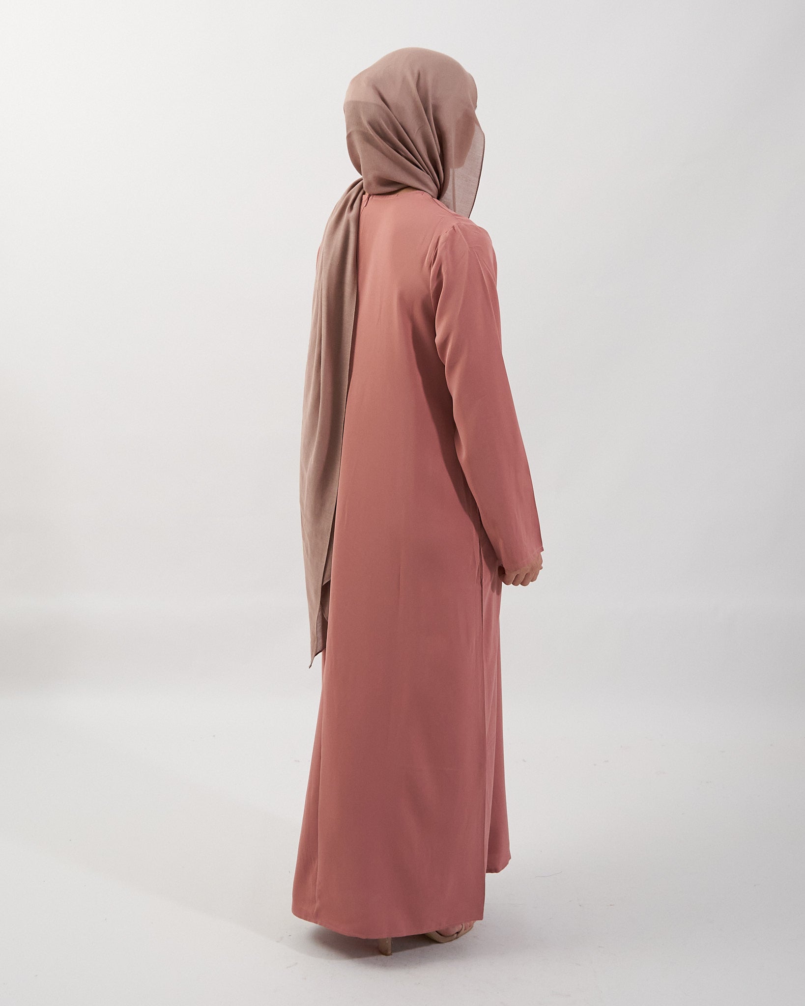 Essential Abaya with Pockets - Pink