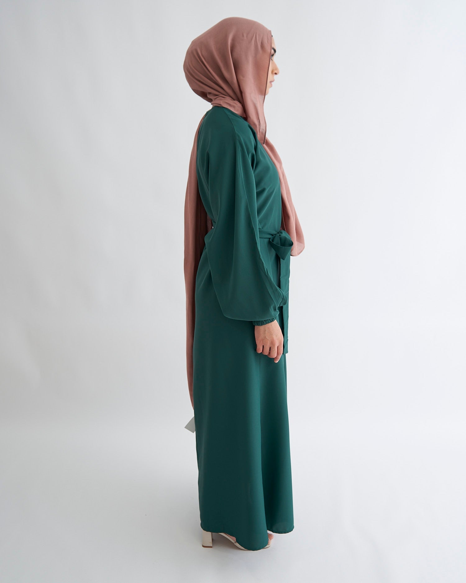 Essential Cuffed Abaya - Emerald