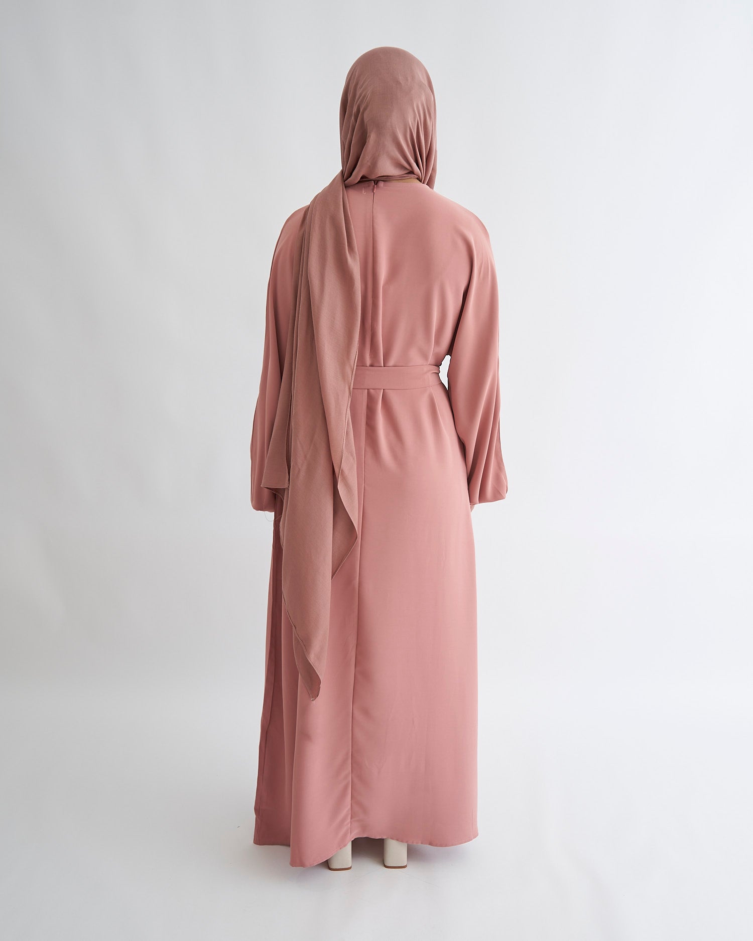 Essential Abaya mit Manschetten - Rosa