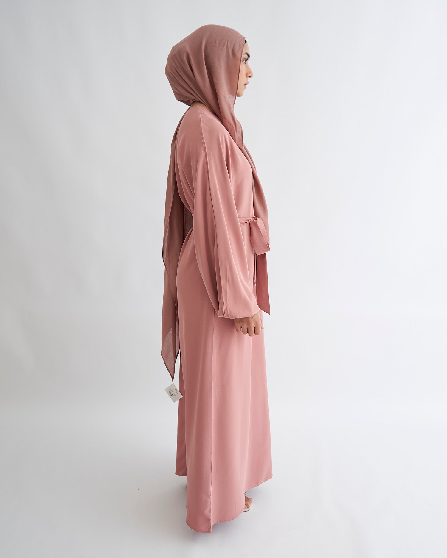 Essential Abaya mit Manschetten - Rosa