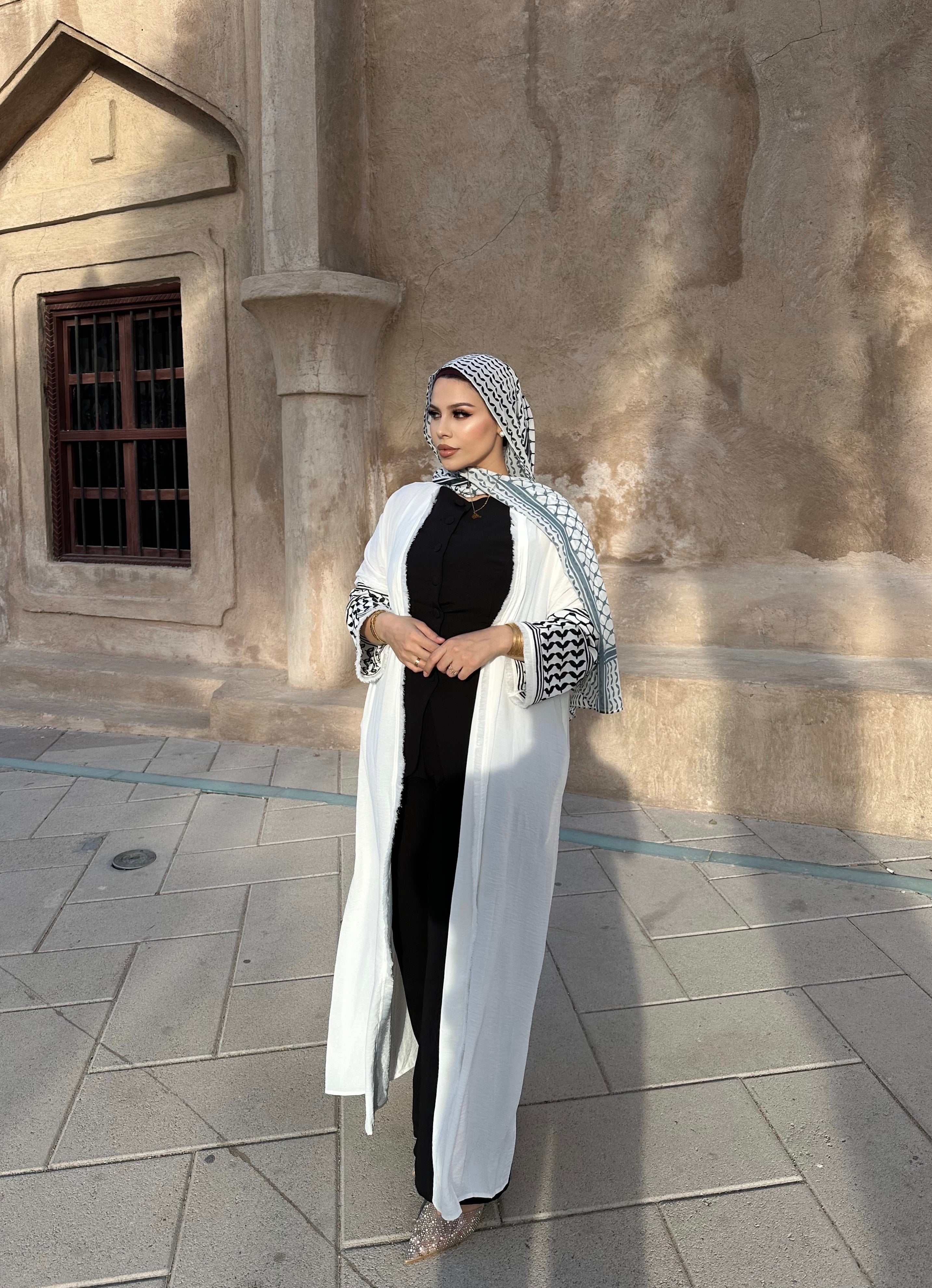 Kufiya-Abaya - Weiß