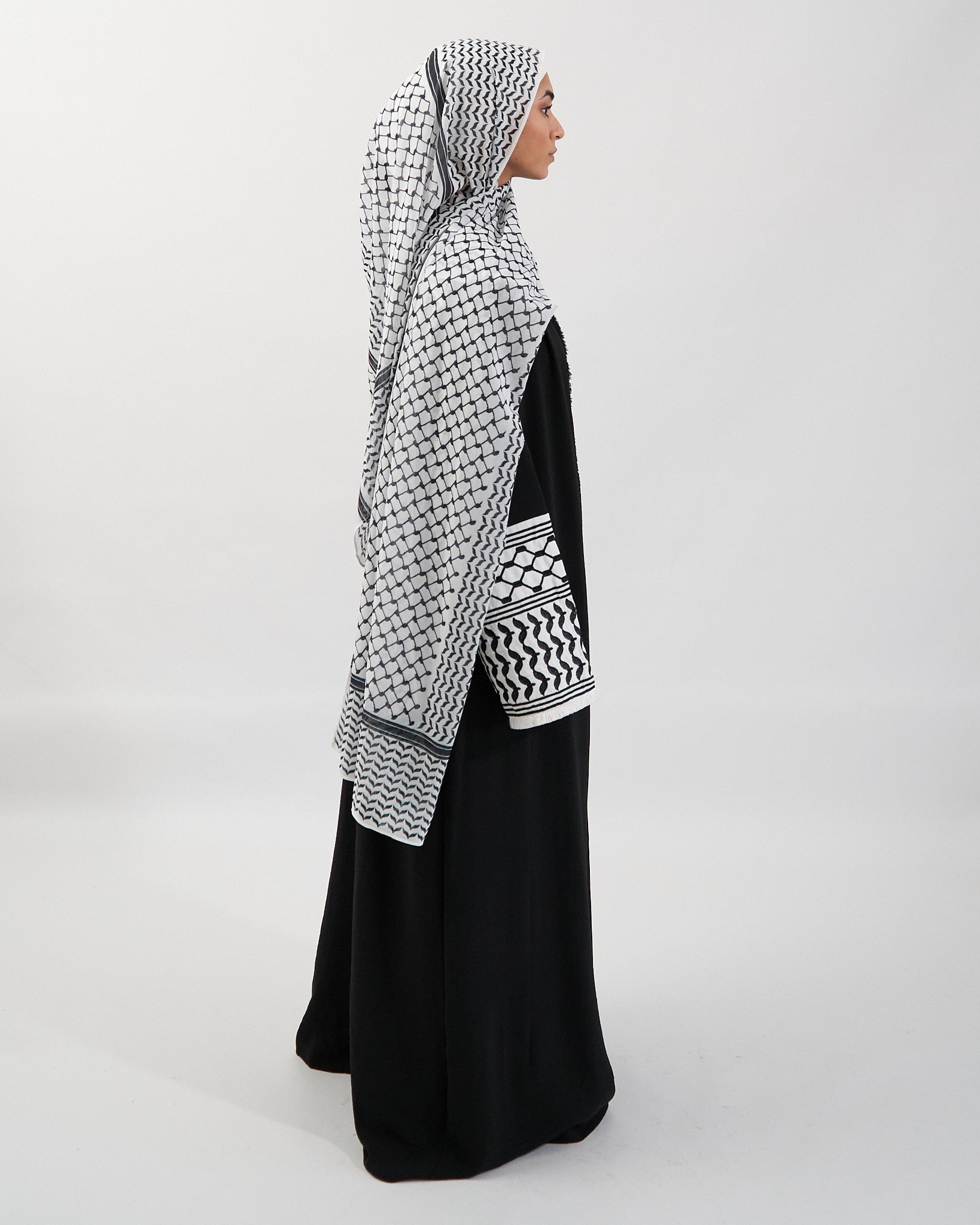 Kufiya-Abaya - Schwarz