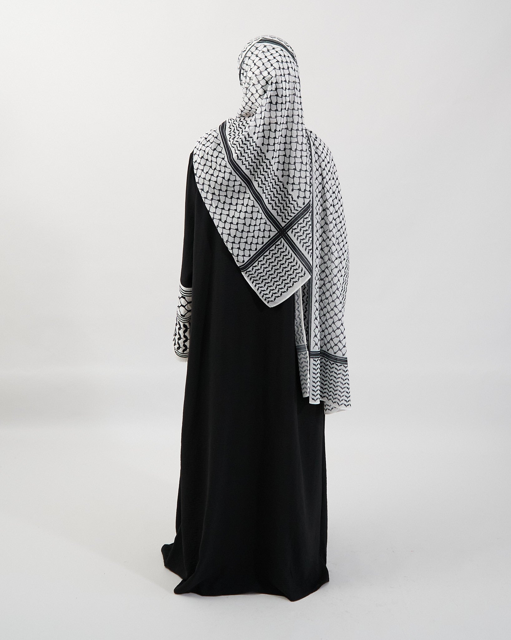 Keffiyeh Abaya - Black