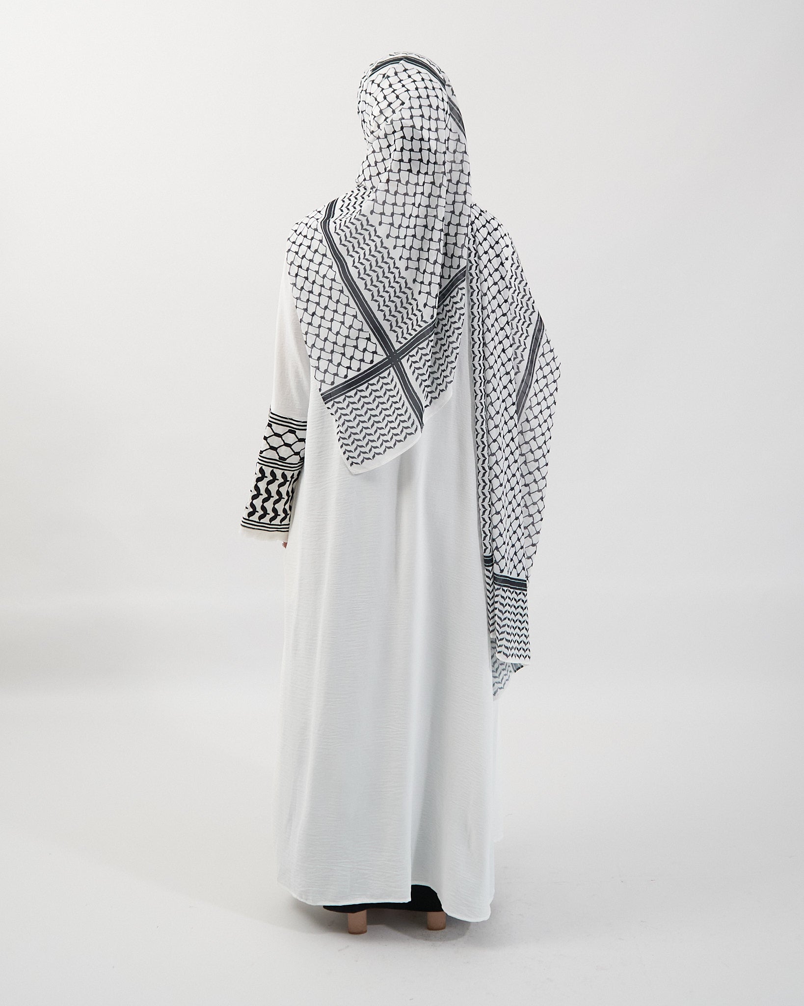 Keffiyeh Abaya - White