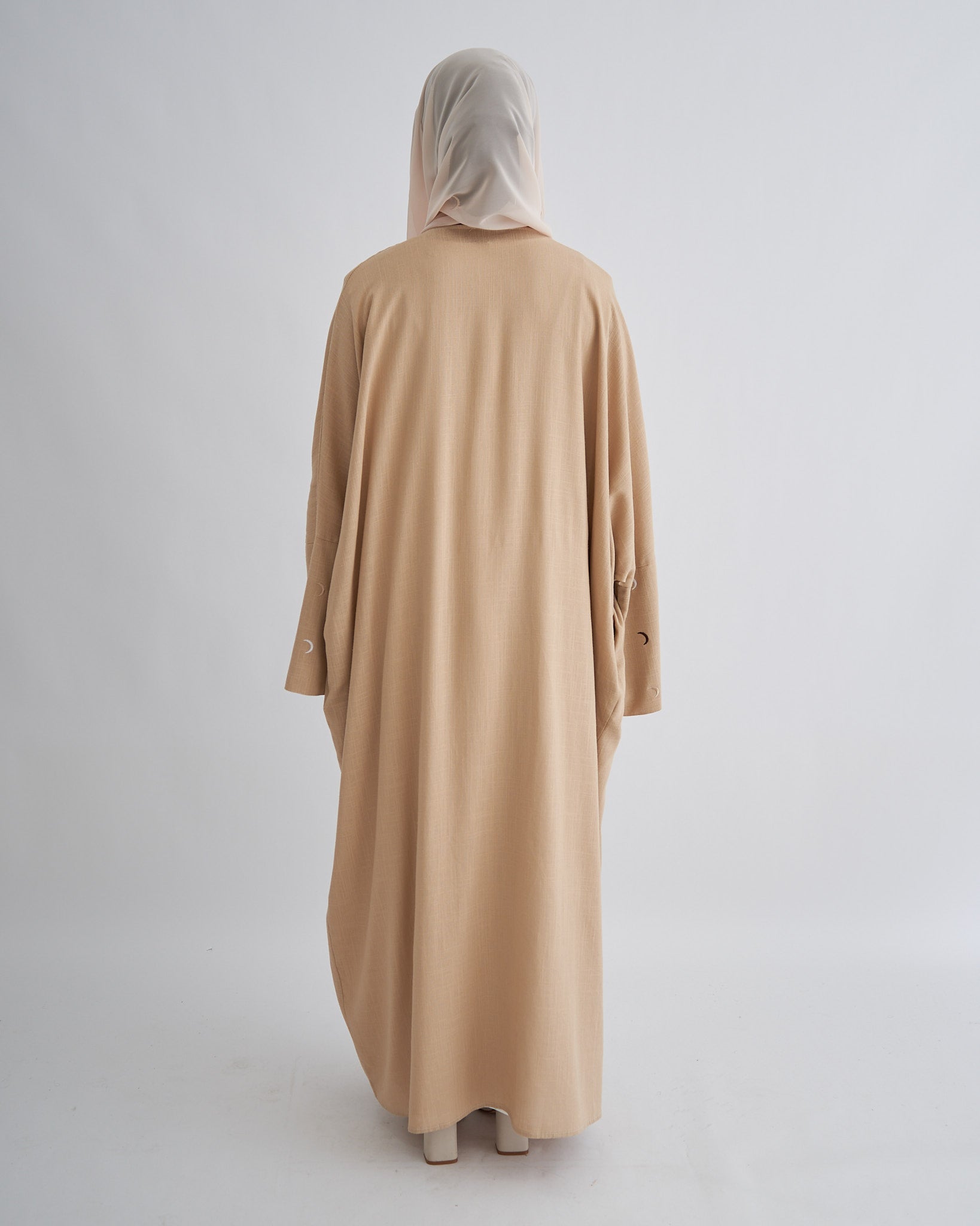 Mond Leinen Abaya mit Hijab