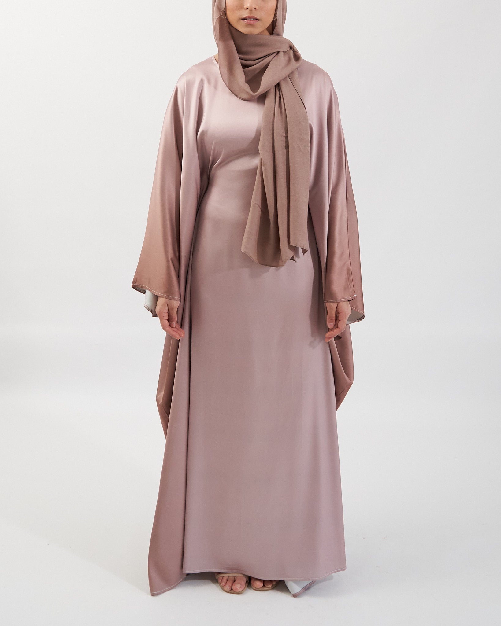 Butterfly Ombre Abaya - Coffee