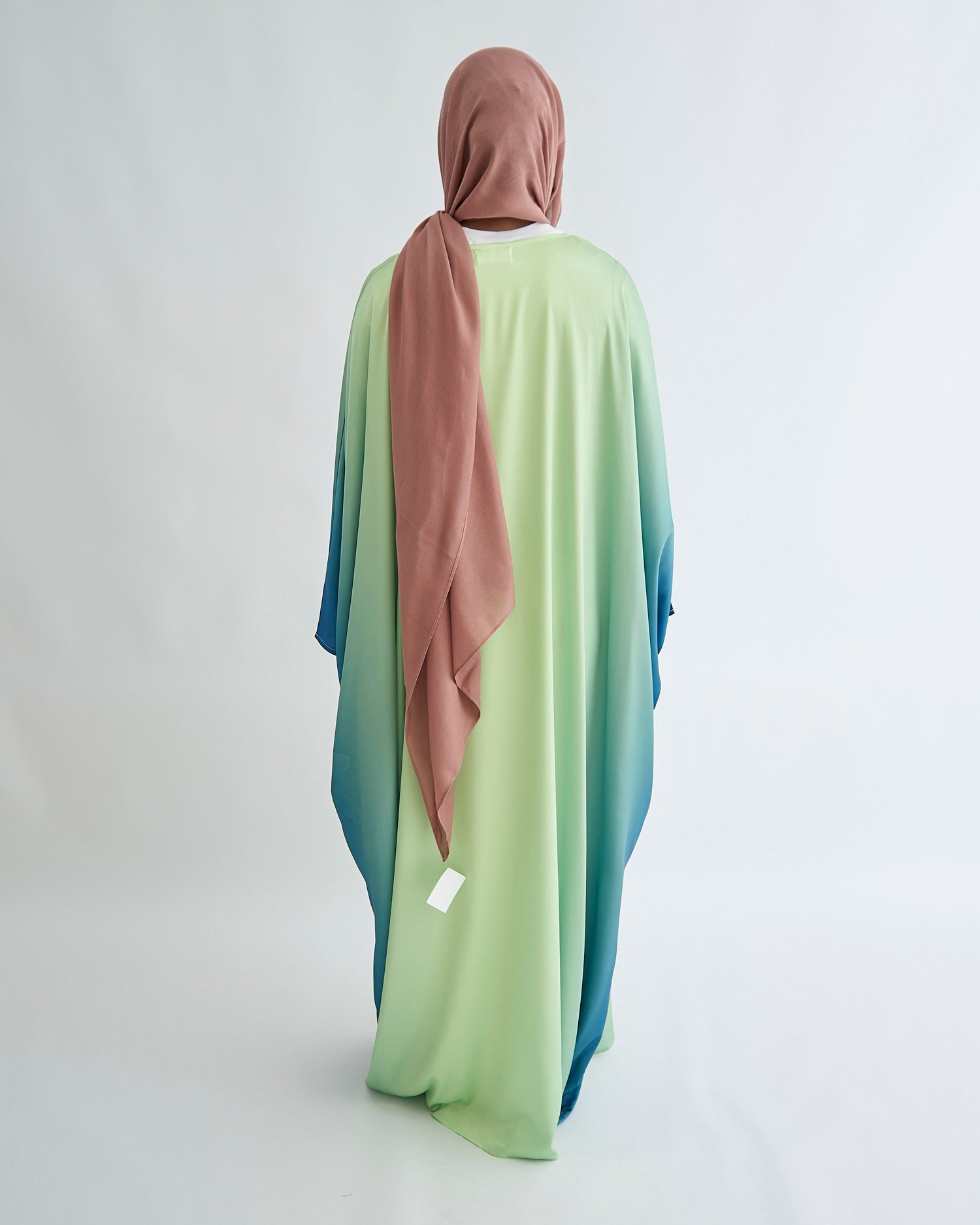 Butterfly Ombre Abaya - Lime