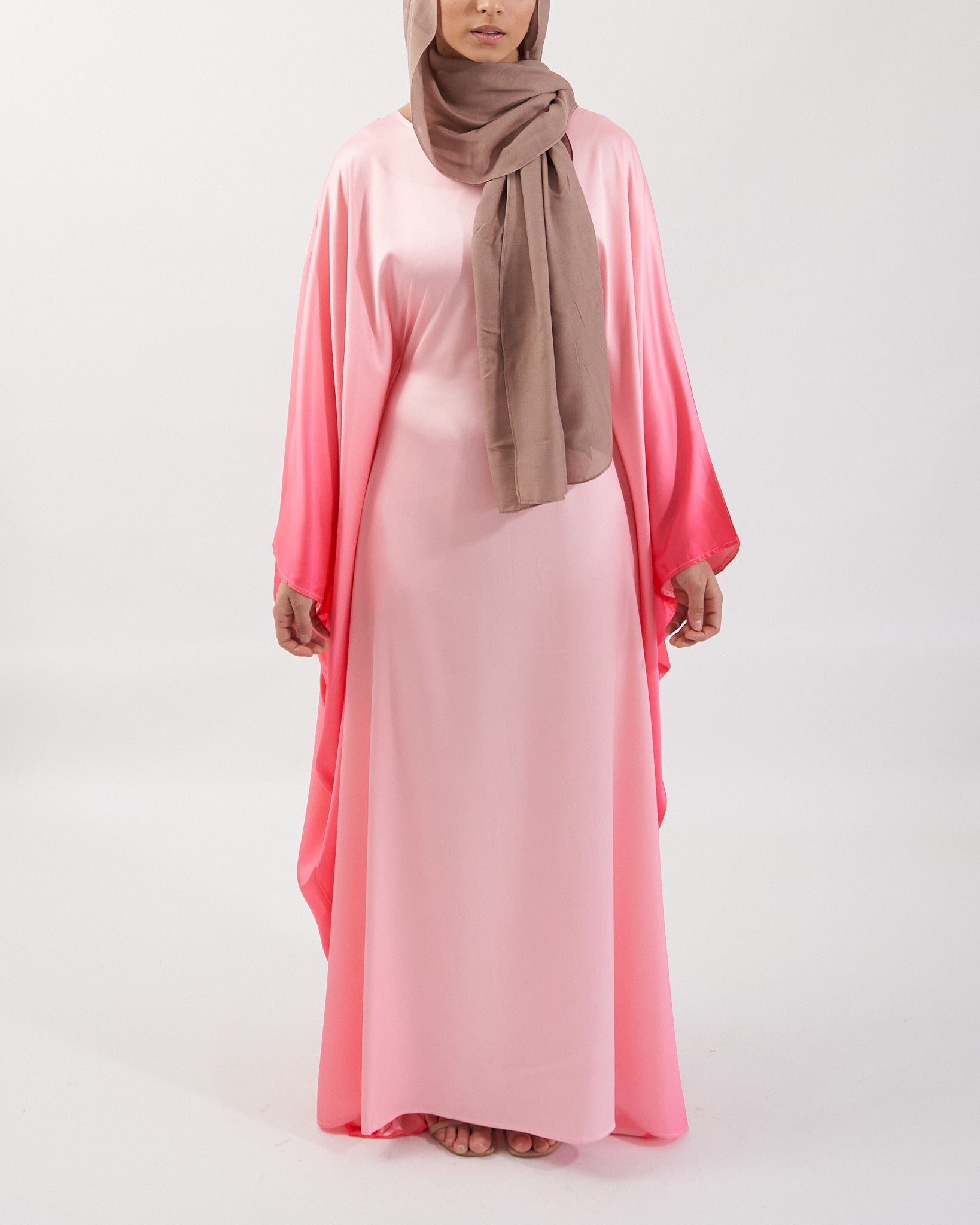 Schmetterlings-Ombre-Abaya – Rosa