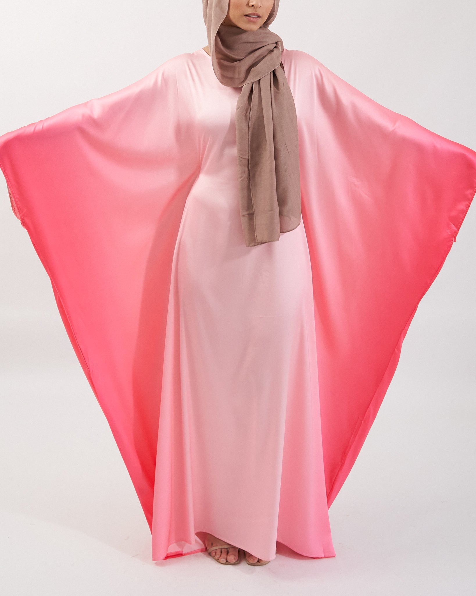 Butterfly Ombre Abaya - Pink