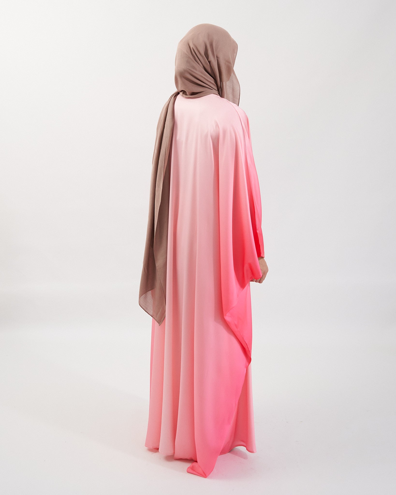 Schmetterlings-Ombre-Abaya – Rosa