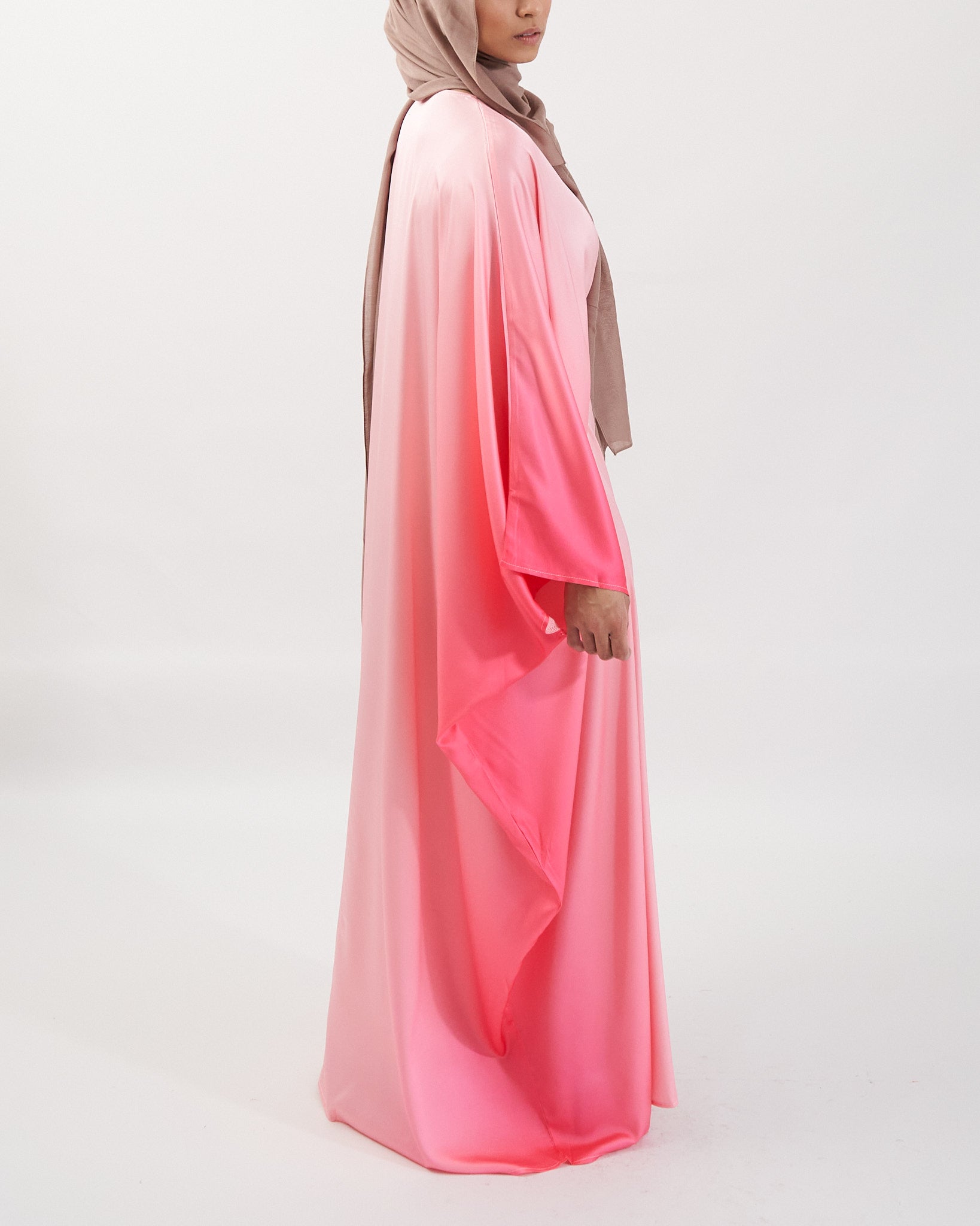 Schmetterlings-Ombre-Abaya – Rosa