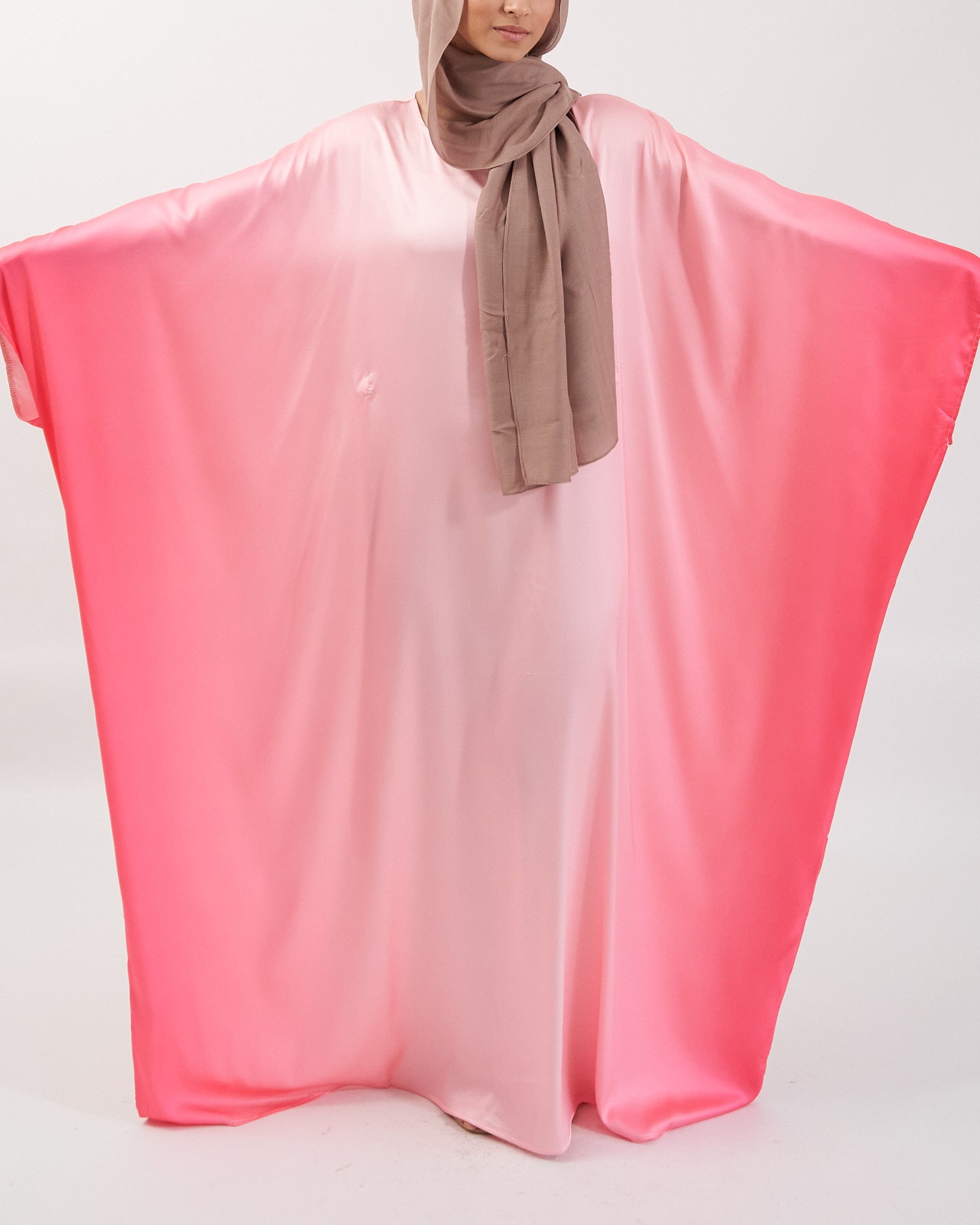 Schmetterlings-Ombre-Abaya – Rosa