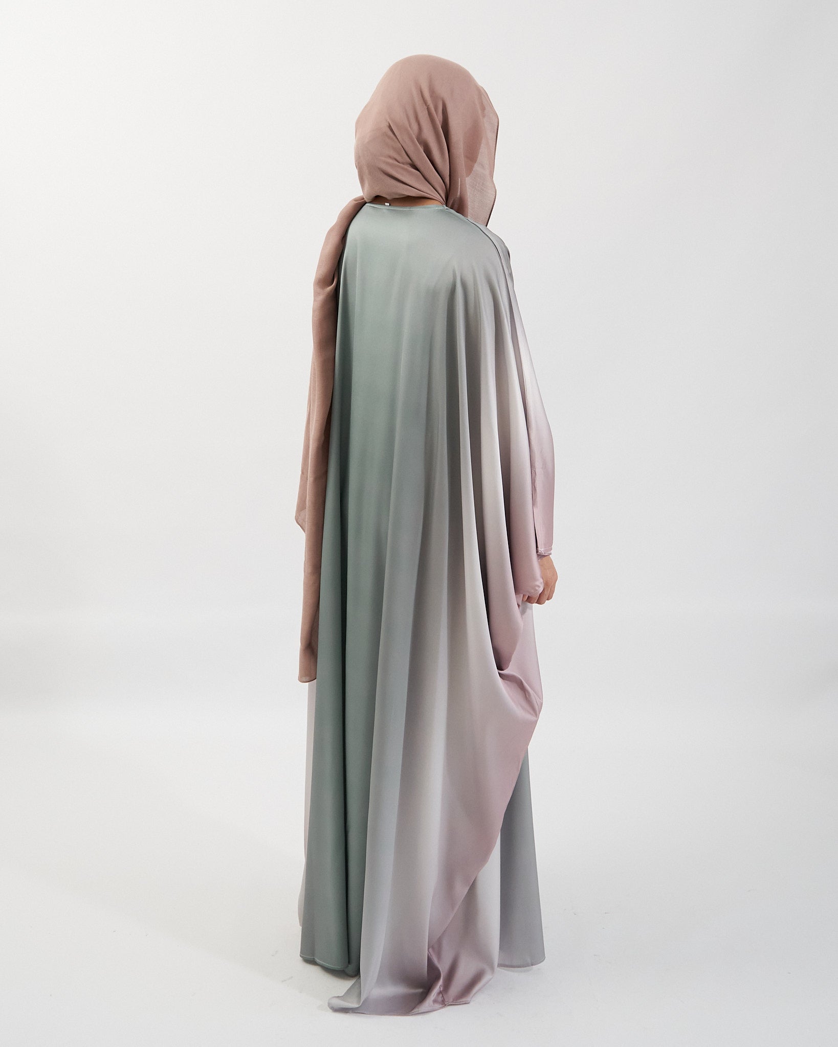 Butterfly Ombre Abaya - Salbeigrün