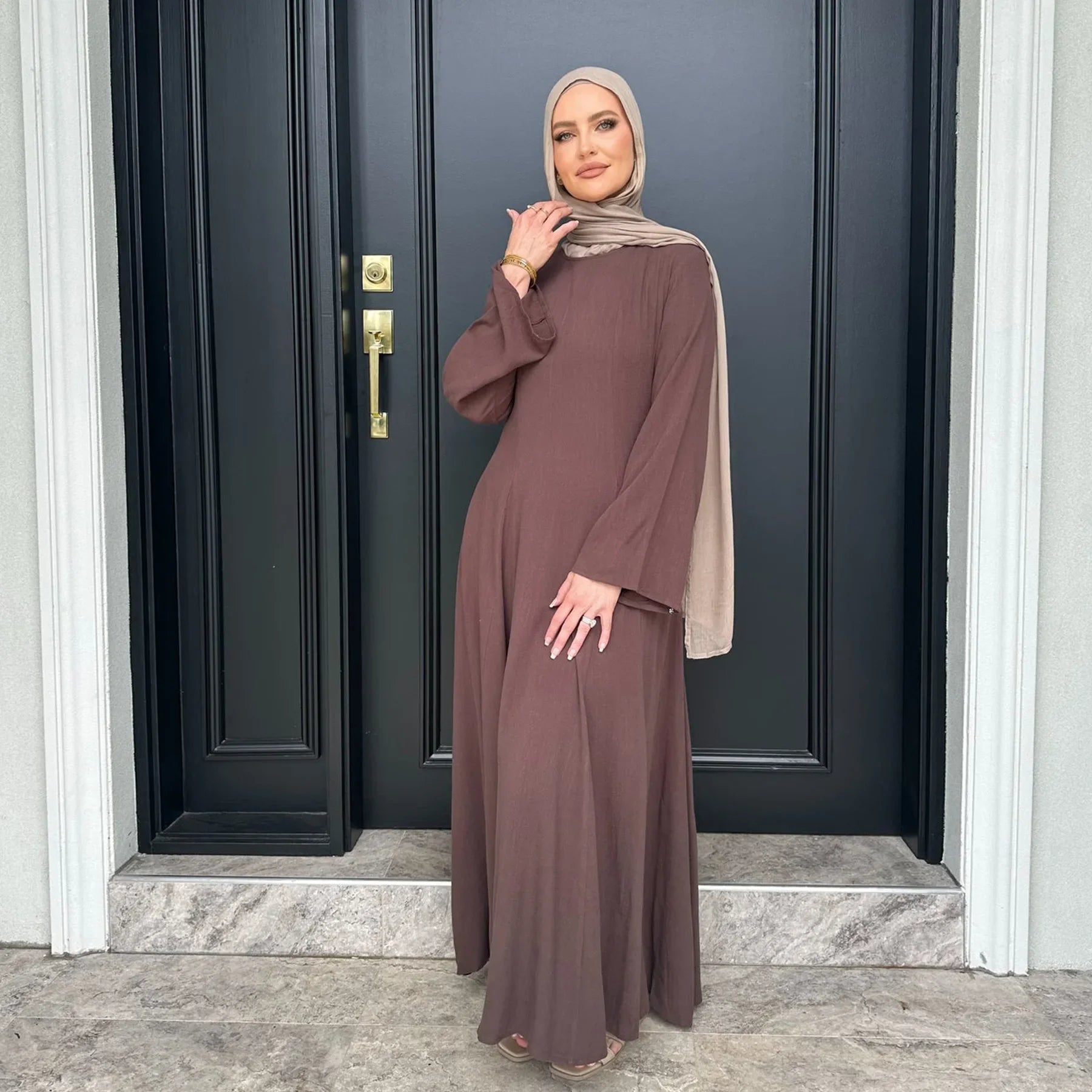 Muslim Abaya for Women Dresses Solid Ramadan Eid Jalabiya Lace Up Vestidos Morocco Dubai Kaftan Abayas Islam Arab Long Robe