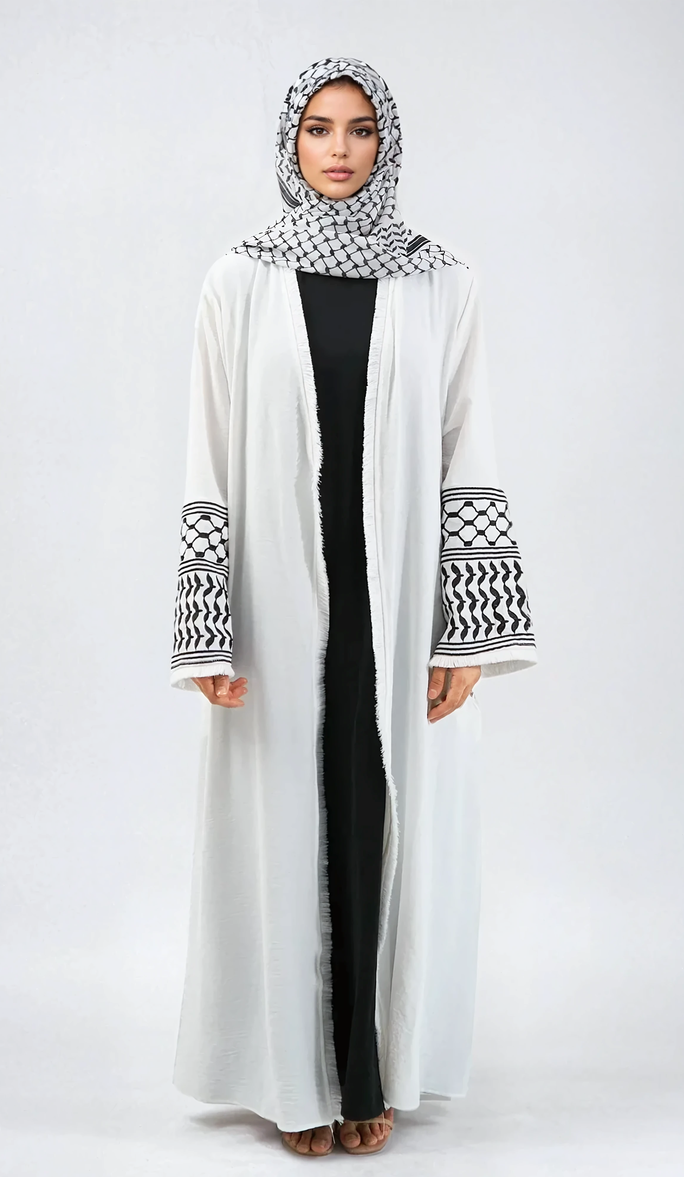 Kufiya-Abaya - Weiß